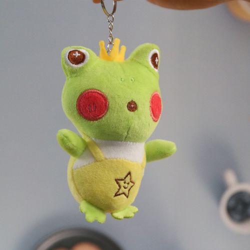 Generic 12cm Plush Key Ring Green Frog Plush Doll Keychain Pendant