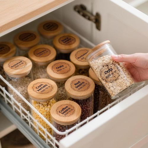 product_image_name-Phomemo-Transparent Clear Round Self Adhesive Label 50x50mm 1.96 x 1.96 Scratch Resistant, Waterproof And Oilproof-5