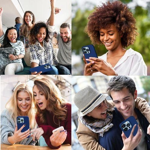 product_image_name-Generic-iPhone 13 Pro Max Case Blue, Liquid Silicone Slim Protective Phone Case Cover Soft Anti-Scratch Microfiber Lining Matte Royal Blue Phthalo Blue Deep Navy Blue 6.7inch Protective Phone Cover-3