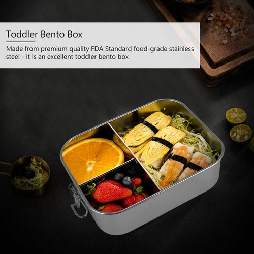 Greater Good. Stainless Steel Lunch Box with 3 Compartments - 1400 ml