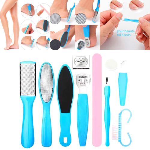 product_image_name-Generic-Pedicure Set for Cracked Heels, 10 Pcs Foot Scrapper Kit-1