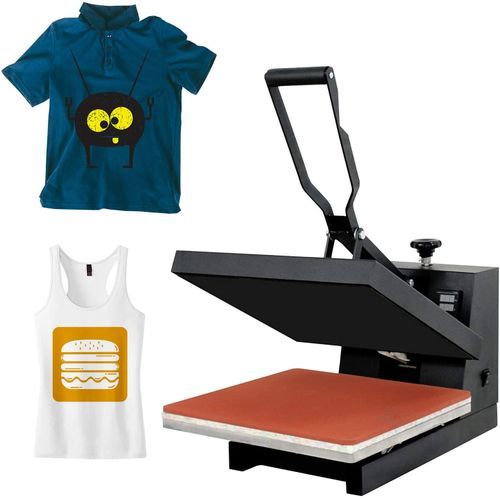 New Flatbed Manual T-shirt Printing Machine 40*60cm Clamshell Heat Press  Transfer T-Shirt Sublimation Machine With High Quality