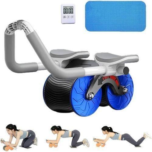 product_image_name-Generic-Ab Wheel, Ab Abdominal Exercise Roller With Extra Thick Knee Pad Mat, Automatic Rebound Abdominal Wheel For Core And Abdominal Strength Training, Home Gym Handy Workout Equipment-1