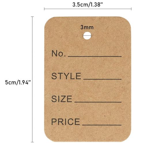 1000PCS New Paper Price Tags Jewelry Marks Label Size 35X18MM For Craft  Shops Using With Words Wholesale Price