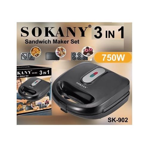 Sokany 3 In 1 Sandwich Maker, Waffle Grill And Doughnut Maker Best
