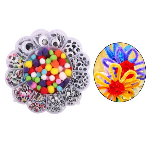 Generic 900pcs Googly Wiggly Wobbly Craft Eyes Self Adhesive 5-25mm With