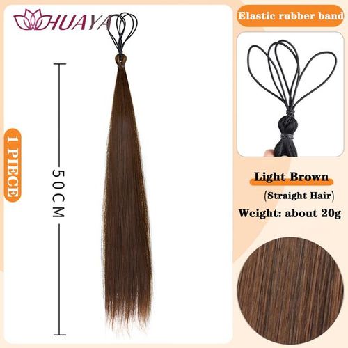 Generic Huaya Synthetic Hair Bun For Women Black Brown Straight Headdress Hair Ring Wig Fluffy Hair Chignon Rubber Band Winding Type Best Price Online Jumia Kenya