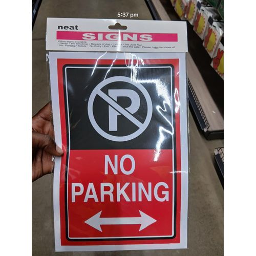 product_image_name-Generic-No Parking Sign High-Visibility PVC Safety Sticker-2