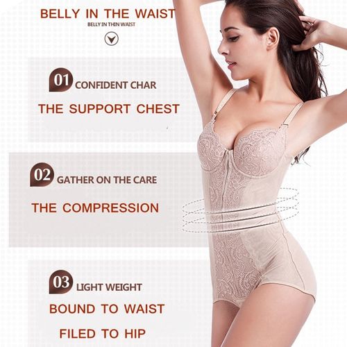 Bodysuit Women Body Shaper New Zipper Shapewear High Compression