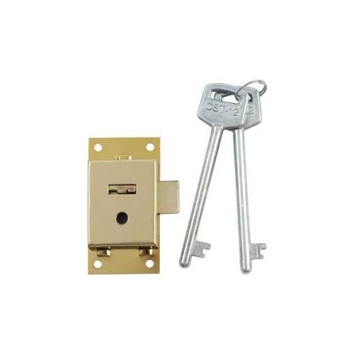 product_image_name-Generic-2-Lever Cupboard Lock – Brass Finish (64mm) – With 2 Keys-1