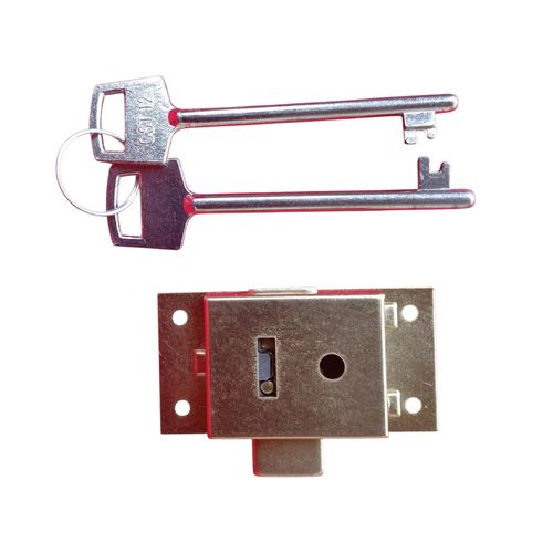 product_image_name-Generic-2-Lever Cupboard Lock – Brass Finish (64mm) – With 2 Keys-2