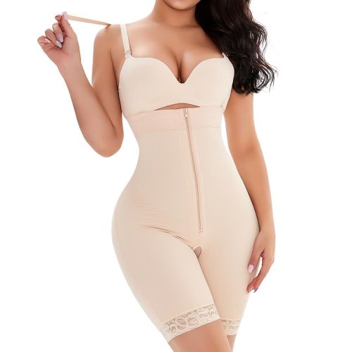 Fashion Women Corset Girdle Waist Trainer Zipper Slimming Corrective  Underwear Bodysuit Body Shaper Shapewear Plus Size Faja Colombiana @ Best  Price Online