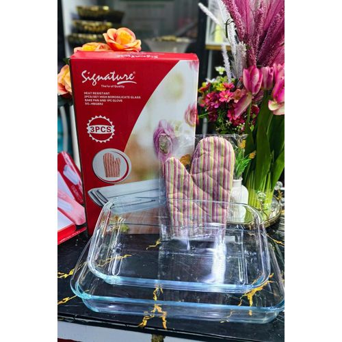 product_image_name-Signature Collection-2pc Borosilicate glass baking tin -1