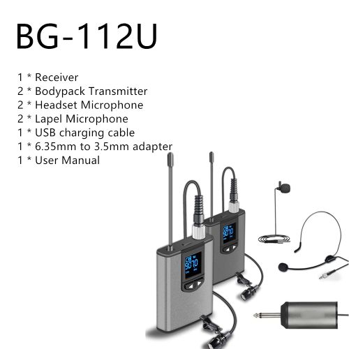 UHF Wireless Microphone System Headset Mic/Stand Mic/Lavalier