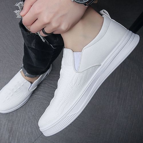 Fashion Men's Slip-on Casual Shoes Breathable Lace-up Canvas Shoes Low Top  White @ Best Price Online
