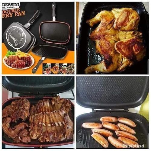 product_image_name-Dessini- Double-sided Frying Pan 40cm BBQ Grill Pan Cooking-1
