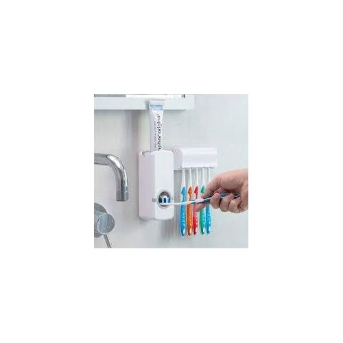 product_image_name-Generic-Automatic Toothpaste Dispenser & 5 Slot Toothbrush Holder Set-6