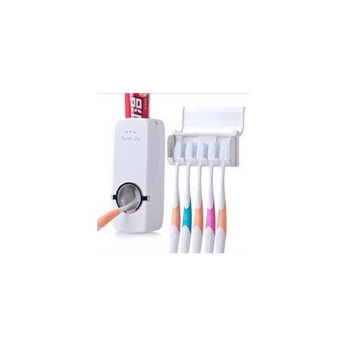 product_image_name-Generic-Automatic Toothpaste Dispenser & 5 Slot Toothbrush Holder Set-7