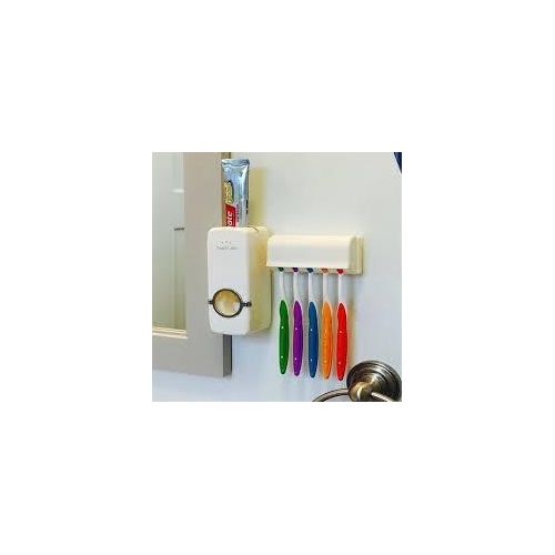 product_image_name-Generic-Automatic Toothpaste Dispenser & 5 Slot Toothbrush Holder Set-8