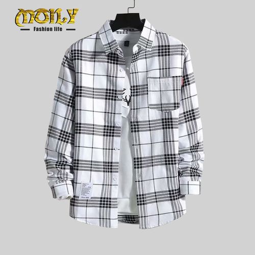 Fashion Men's Casual Fashion Plaid Long Sleeve Shirt Best Price