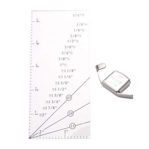 Generic Seam Allowance Ruler and 2 Magnetic Seam Guide for Sewing