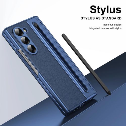 product_image_name-Generic-Samsung,Galaxy Z Fold 5,Case,Leather (Blue)-3