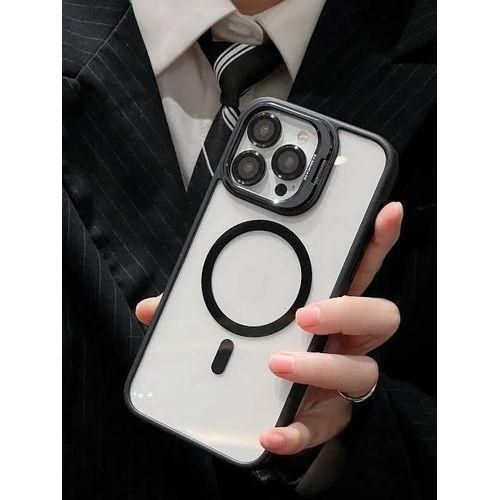 product_image_name-Generic-Black Magnetic Case For IPhone 13 Pro, Camera Bracket, Camera Protectors, Clear Acrylic + TPU MagSafe Compatible Cover-2