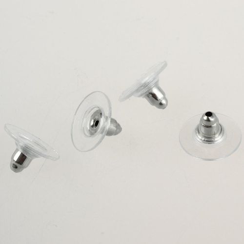 Clear Comfort Clutch Plastic Earring Backs