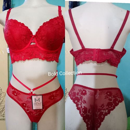 Fashion 2PK Set Of Sexy Lace Push Up Bra+Matching Panty Bra CupB