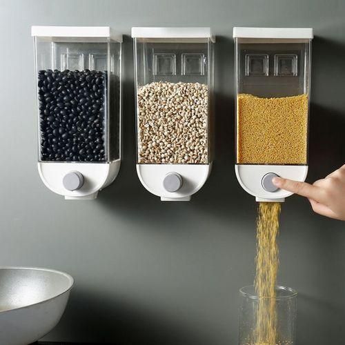 product_image_name-Generic-Single Wall Mounted Cereal Dispenser Grain Canister-1.5kg-4