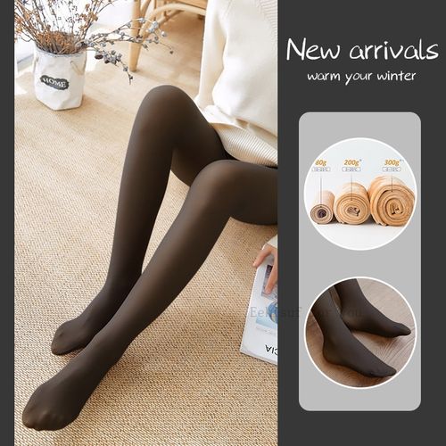 Fashion 80g-Woman Winter Hose Thick Thermal Fleece Tights Skin