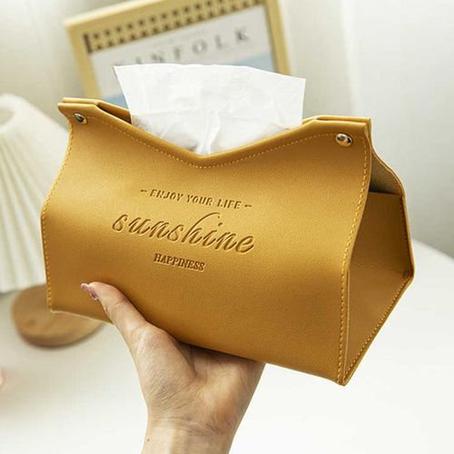 Car Tissue Paper Box Holder Online Price- leather tissue box