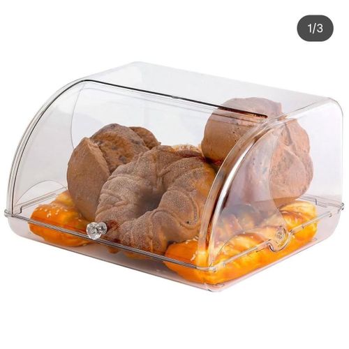 product_image_name-Generic-Acrylic Bread Box, Kitchen Countertop Bread Bin, Clear Bread Holder-1