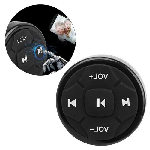Wireless Bluetooth Media Button Remote Selfie Control Start Siri Car  Motorcycle Steering Wheel Music for iPhone
