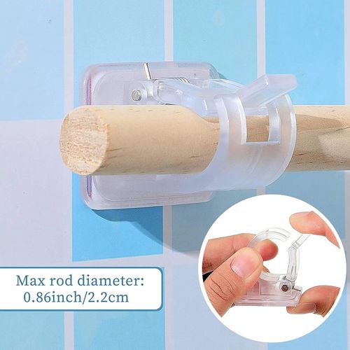 Self-Adhesive Curtain Rod Bracket Drapery Hook Holders Fixing Rod