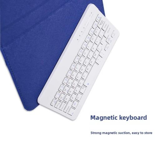 product_image_name-Generic-BLUE BT 3.0 Wireless Keyboard Cover with Leather Case for Smart Phone-5