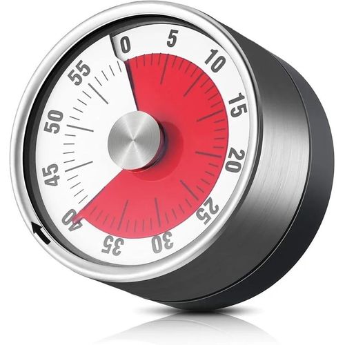 product_image_name-Generic-Mechanical Timer Magnetic Kitchen Timer  60 Minute Countdown Timer Visual Timer for Cooking, Teaching, Meeting Baking, Working Time Management Tool with Alarm Sound & Stainless Steel-1