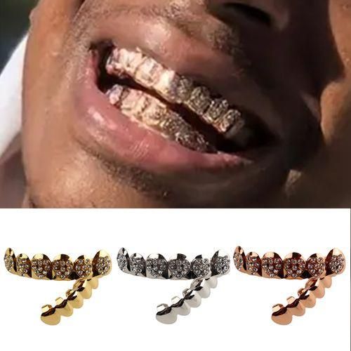 Generic Fshion Hip Hop Gold Silver Colour Iced Out CZ Teeth Grillz Top Bottom Men Women Jewelry Drop Best Price Online Jumia Kenya