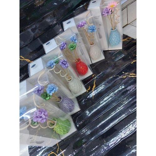 product_image_name-Generic-Decorative Flower Reed Diffuser Set – Glass/Ceramic Vase with 50ml Long-Lasting Essential Oil-6