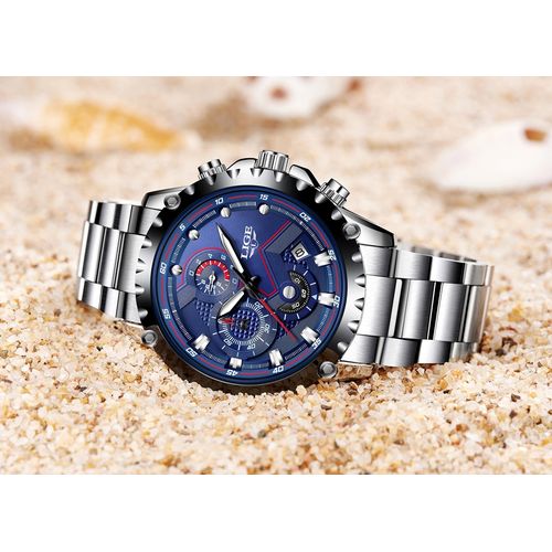 Lige silver straps with blue face men watch @ Best Price Online | Jumia ...