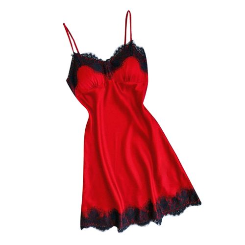 Generic Women Lace S Nightdress Sleepwear Night Gown Red Best