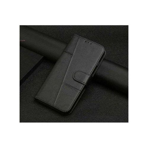 product_image_name-Generic-Richboss Premium Flip Wallet Leather Case for OPPO Reno 8 4G Stylish Book Cover with Card Slots and Full Protective Design - Classic Black Leather-1