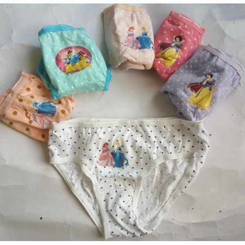 Fashion 6PACK Adorable Disney Princess Prints Cotton Girls Panties