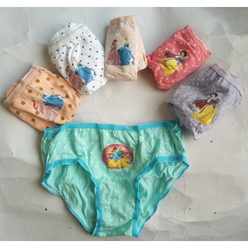 Fashion 6PACK Adorable Disney Princess Prints Cotton Girls Panties(2-14Yrs)  @ Best Price Online