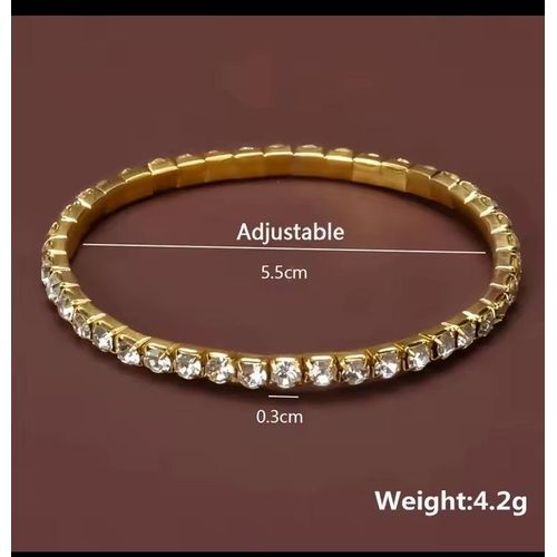product_image_name-Fashion-LUXURY DIAMOND TENNIS BRACELET FOR WOMEN – SPARKLING RHINESTONE CRYSTAL BRACELET. ELEGANT JEWELRY GIFT -3
