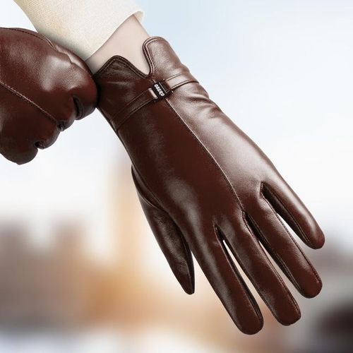 Womens leather gloves for touch screen phones sales