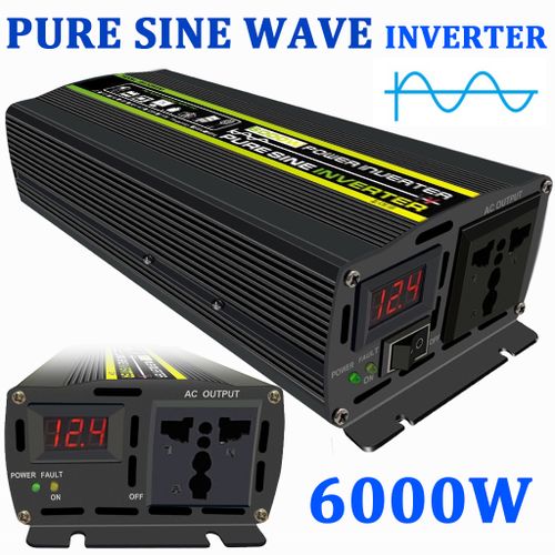 3000W Car Power Converter Transformer Pure Sine Wave Inverter DC 12V To AC  220V 