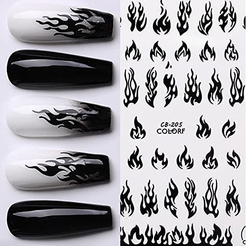 Flame Nail Art Stickers Decals Holographic Fire Nail Decals Nail Art  Supplies Flame Fire Design Nail Stickers For Women Girls Nail Decorations  Manicur | Fruugo NO