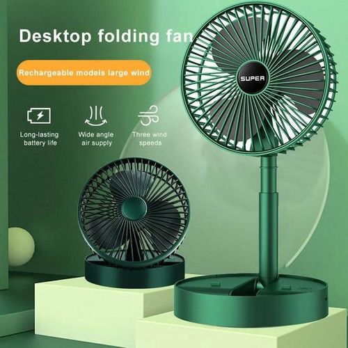 product_image_name-Generic-Desktop Foldable Fan – USB Rechargeable Retractable Portable Electric Fan-4