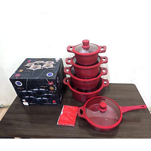 product_image_name-Kai-11pcs Non Stick Silicone Granite Cook Ware Set -1